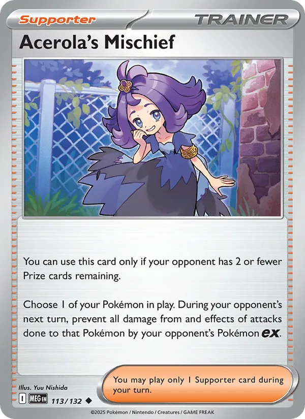 Kartu Acerola's Mischief dari Mega Evolution, nomor 113/132