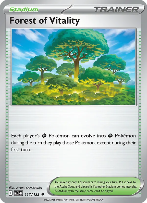 Kartu Forest of Vitality dari Mega Evolution, nomor 117/132