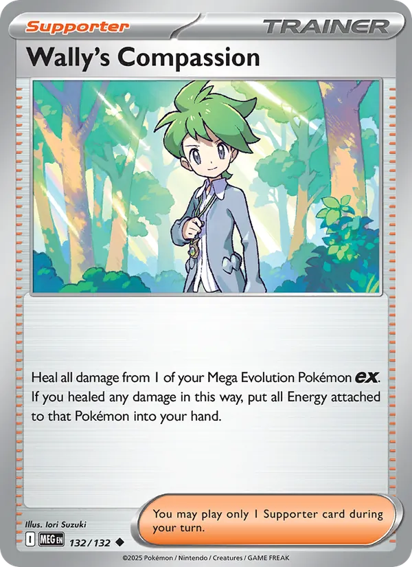 Kaart Wally's Compassion uit Mega Evolution, nummer 132/132