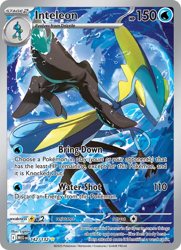 Kartu Inteleon dari Mega Evolution, nomor 142/132