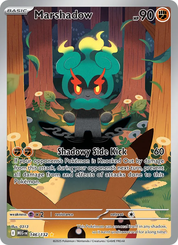 Marshadow card from Mega Evolution, number 146/132