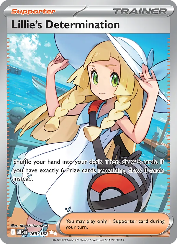 Lillie's Determination card from Mega Evolution, number 169/132
