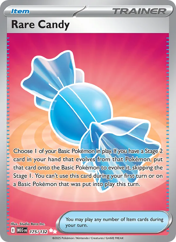 Kartu Rare Candy dari Mega Evolution, nomor 175/132