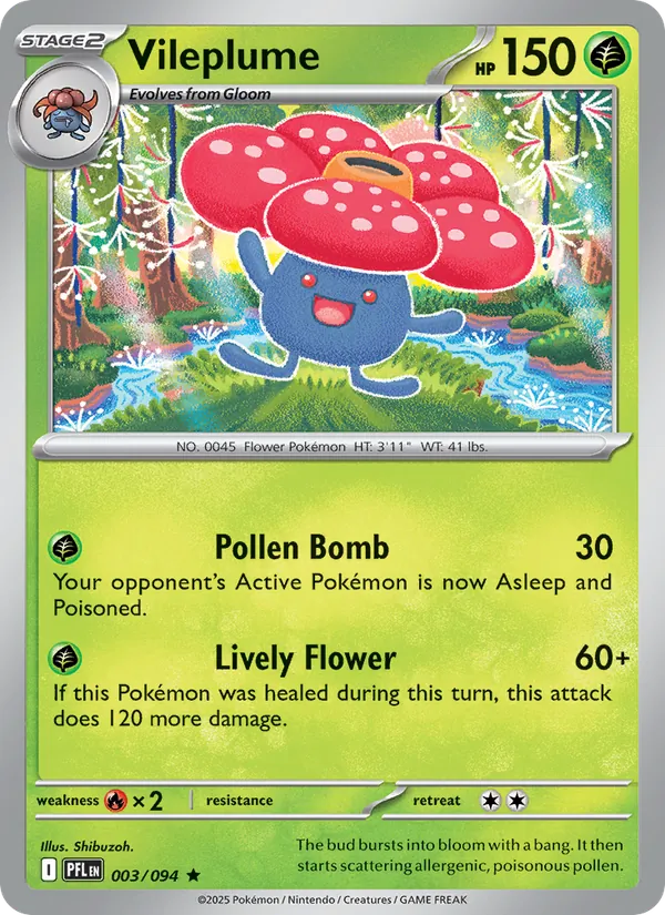 Kaart Vileplume uit Phantasmal Flames, nummer 003/94