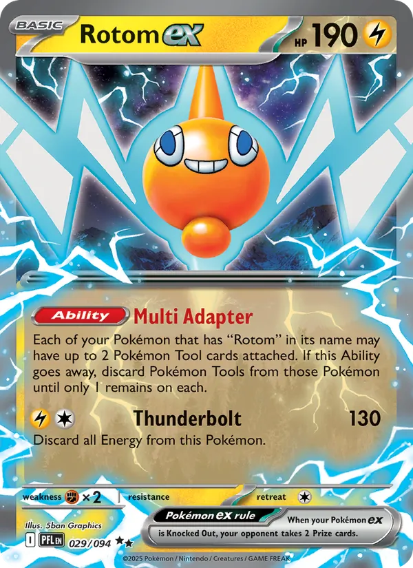 Kartu Rotom ex dari Phantasmal Flames, nomor 029/94