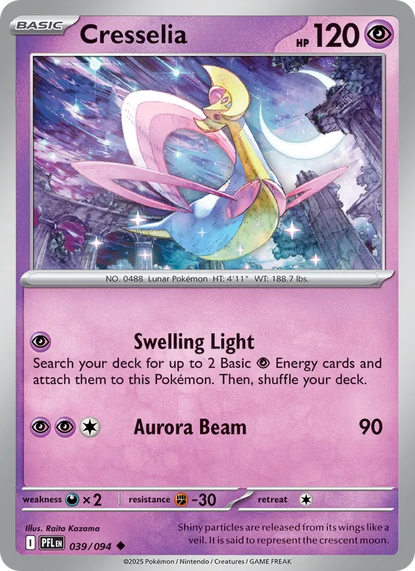 Kartu Cresselia dari Phantasmal Flames, nomor 039/94
