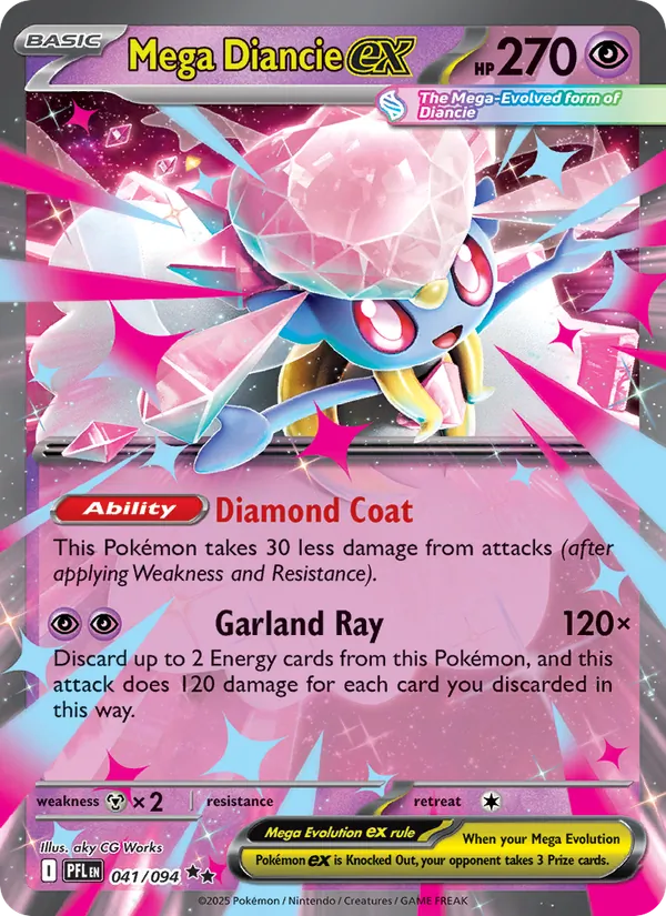 Kartu Mega Diancie ex dari Phantasmal Flames, nomor 041/94
