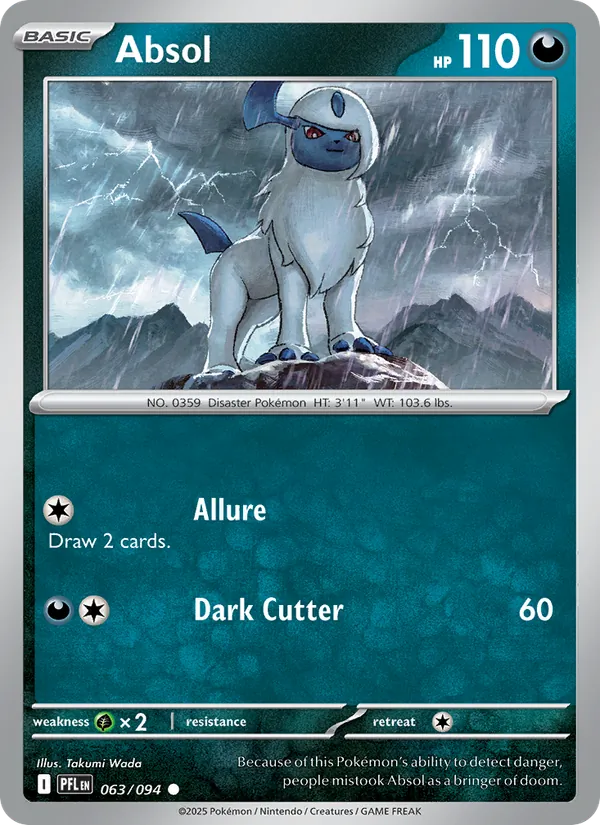 Kaart Absol uit Phantasmal Flames, nummer 063/94