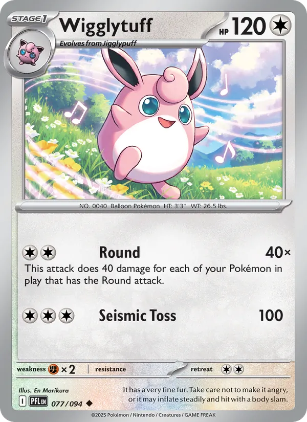 Kaart Wigglytuff uit Phantasmal Flames, nummer 077/94