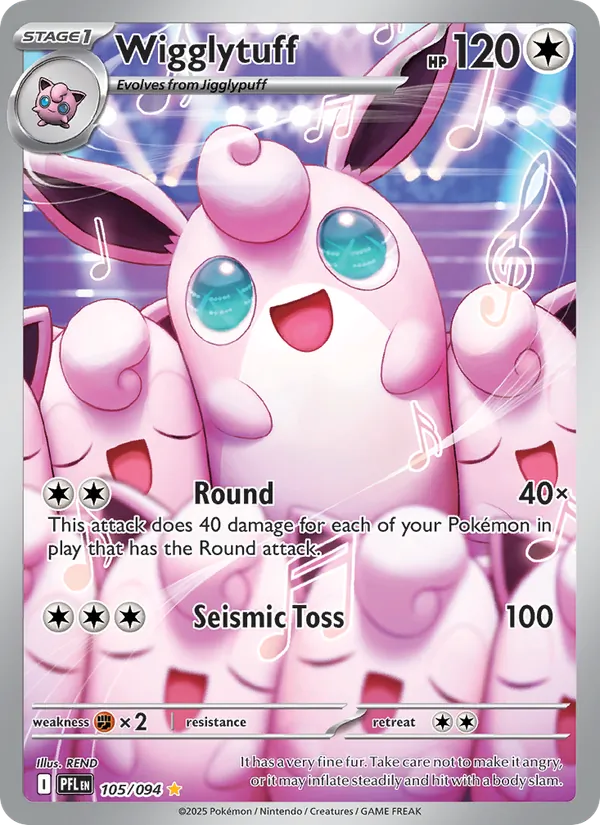 Wigglytuff card from Phantasmal Flames, number 105/94