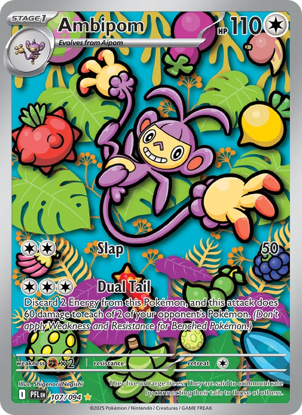 Kaart Ambipom uit Phantasmal Flames, nummer 107/94