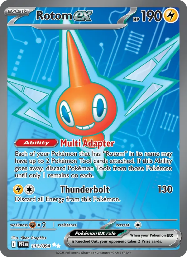 Kartu Rotom ex dari Phantasmal Flames, nomor 111/94