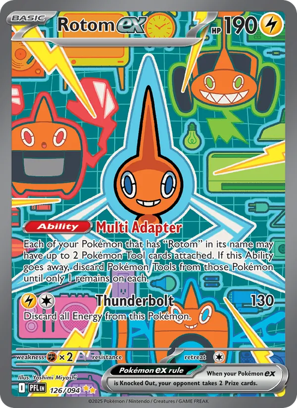 Rotom ex card from Phantasmal Flames, number 126/94