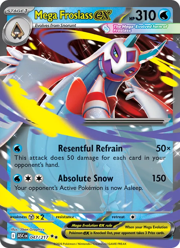 Kaart Mega Froslass ex uit Ascended Heroes, nummer 047/217