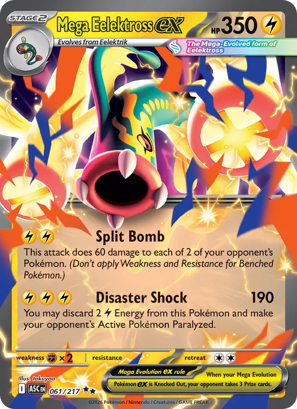 Kaart Mega Eelektross ex uit Ascended Heroes, nummer 061/217