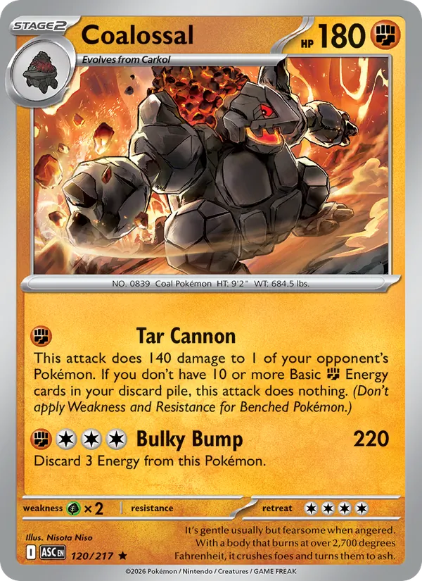 Kaart Coalossal uit Ascended Heroes, nummer 120/217