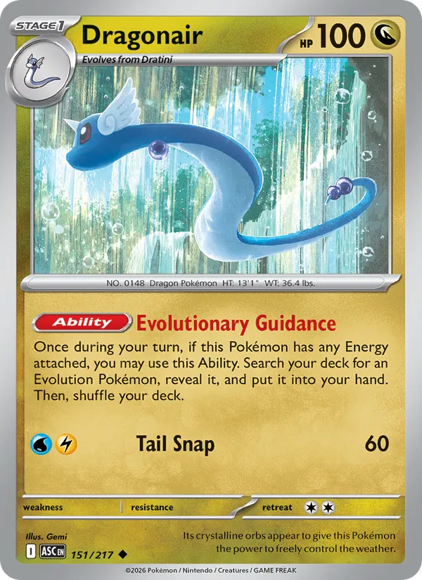 Kaart Dragonair uit Ascended Heroes, nummer 151/217