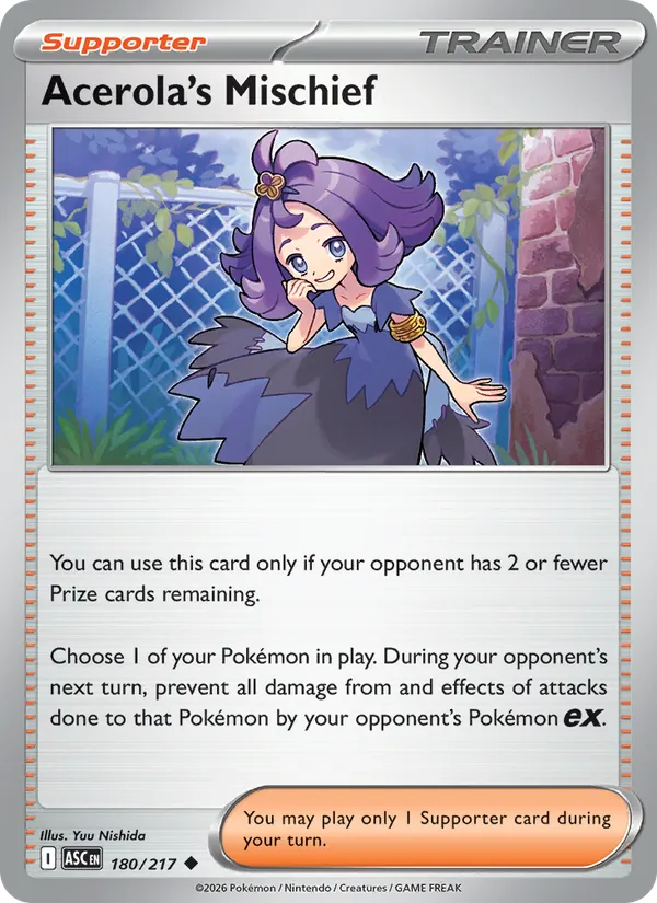 Kaart Acerola's Mischief uit Ascended Heroes, nummer 180/217
