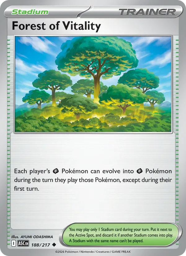 Kartu Forest of Vitality dari Ascended Heroes, nomor 188/217