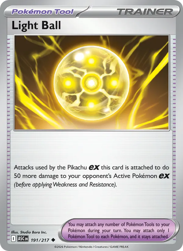 Kartu Light Ball dari Ascended Heroes, nomor 191/217