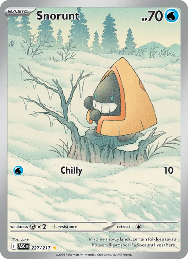 Kaart Snorunt uit Ascended Heroes, nummer 227/217