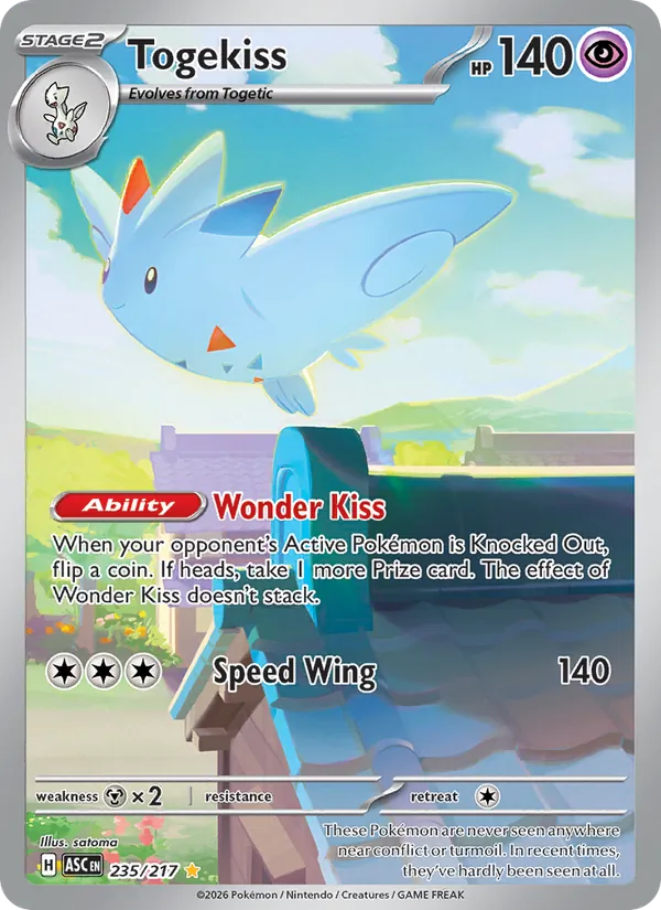 Kartu Togekiss dari Ascended Heroes, nomor 235/217