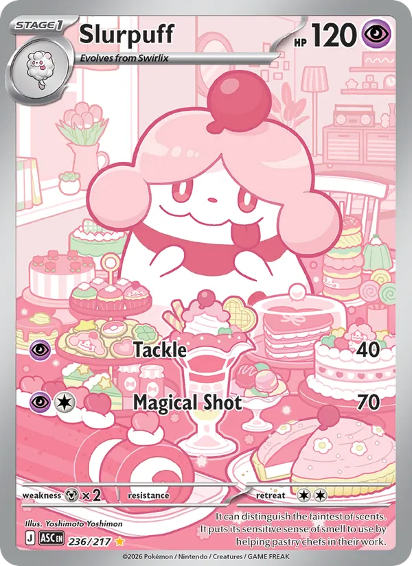 Kartu Slurpuff dari Ascended Heroes, nomor 236/217