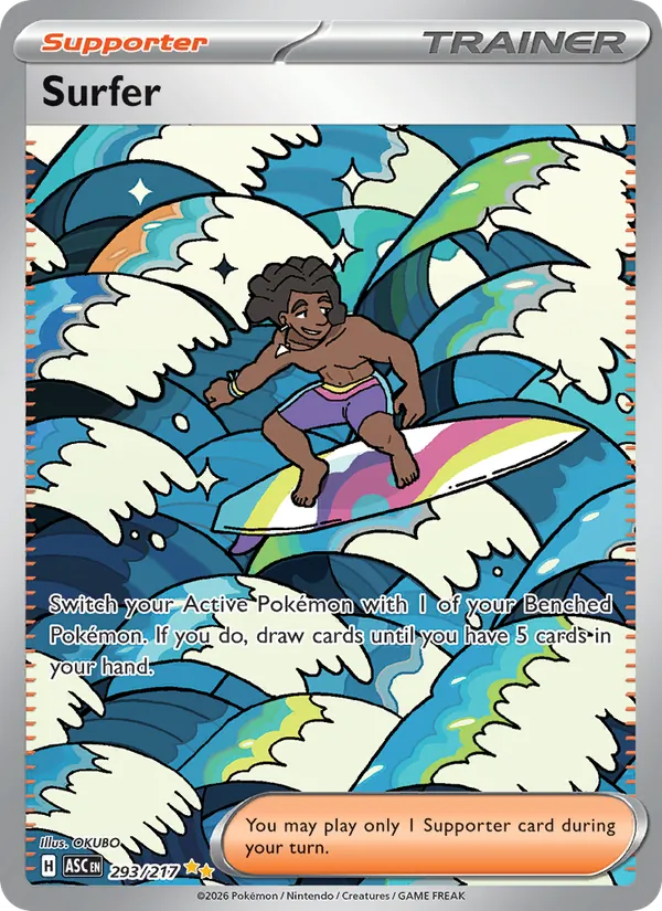 Surfer card from Ascended Heroes, number 293/217