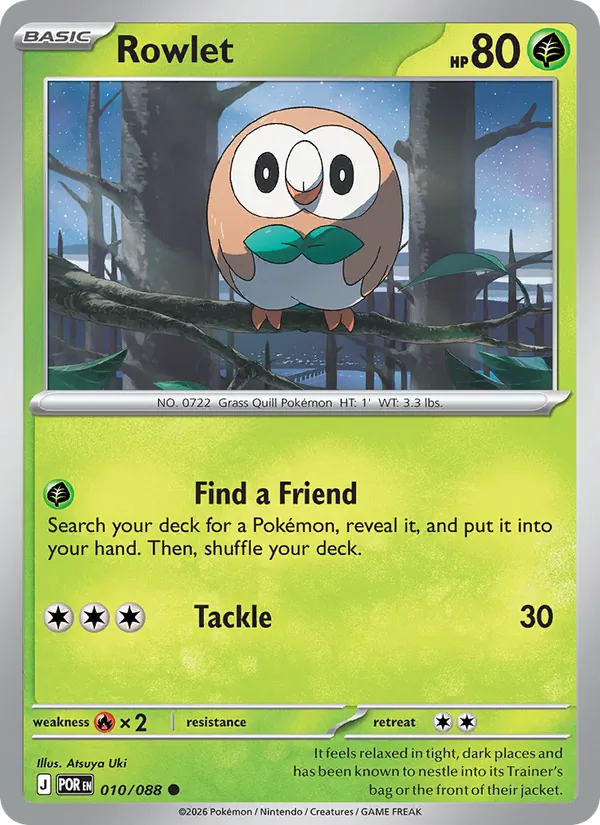 Kartu Rowlet dari Perfect Order, nomor 010/88