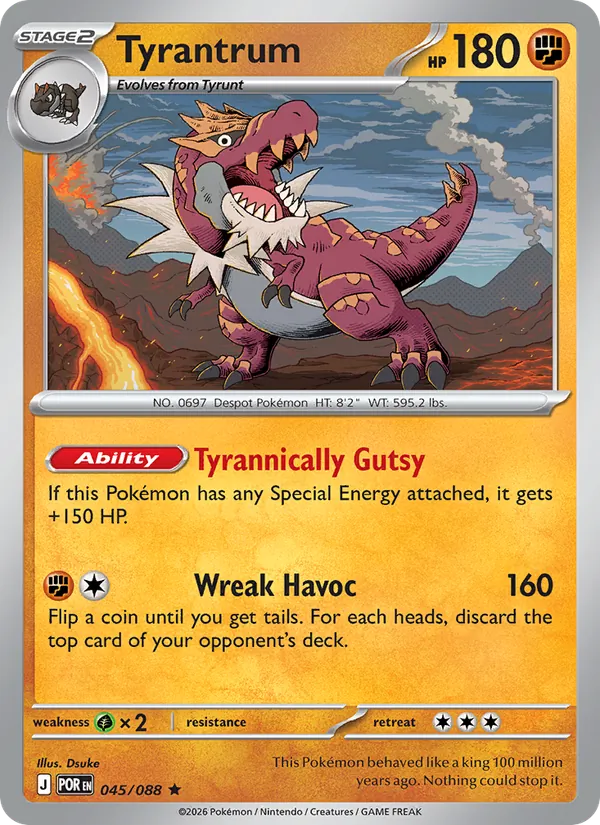 Kartu Tyrantrum dari Perfect Order, nomor 045/88