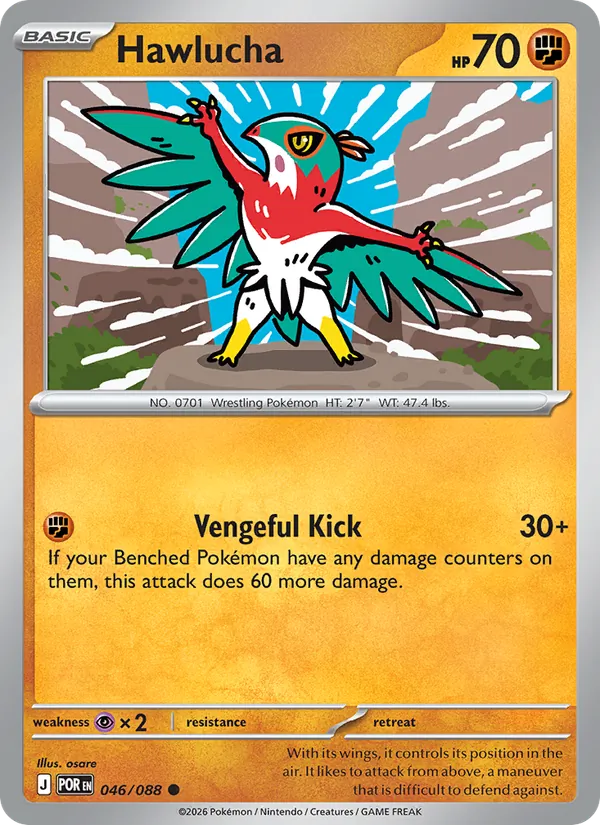 Kaart Hawlucha uit Perfect Order, nummer 046/88