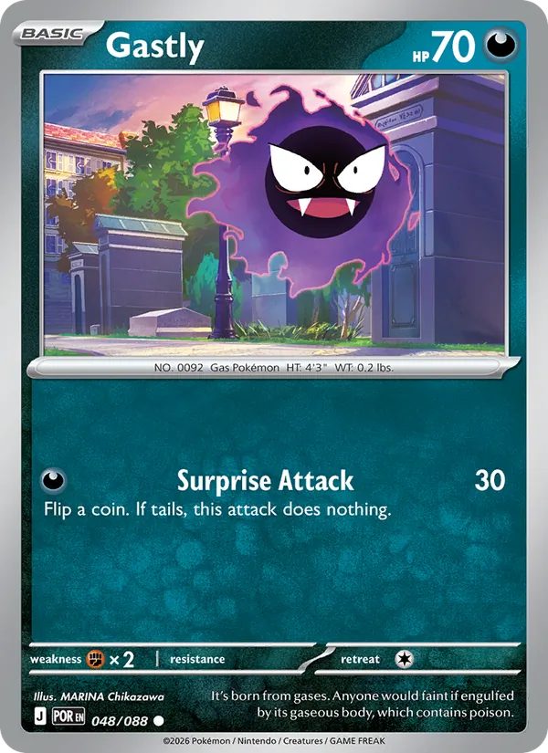 Kaart Gastly uit Perfect Order, nummer 048/88