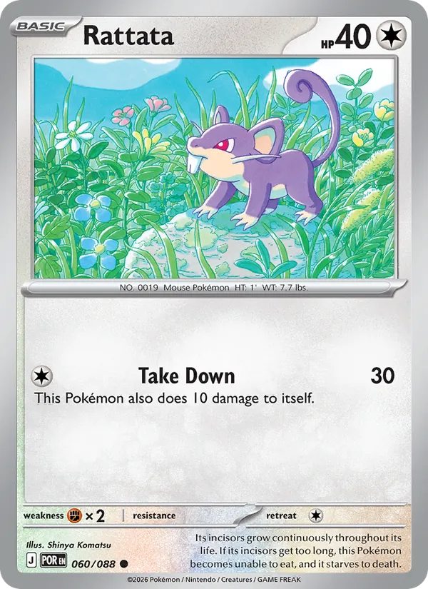 Kartu Rattata dari Perfect Order, nomor 060/88