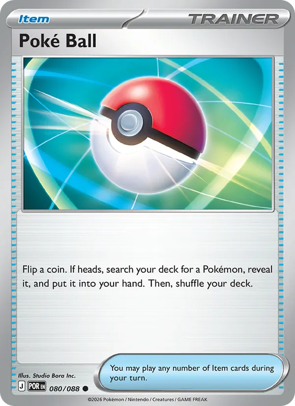 Kartu Poké Ball dari Perfect Order, nomor 080/88