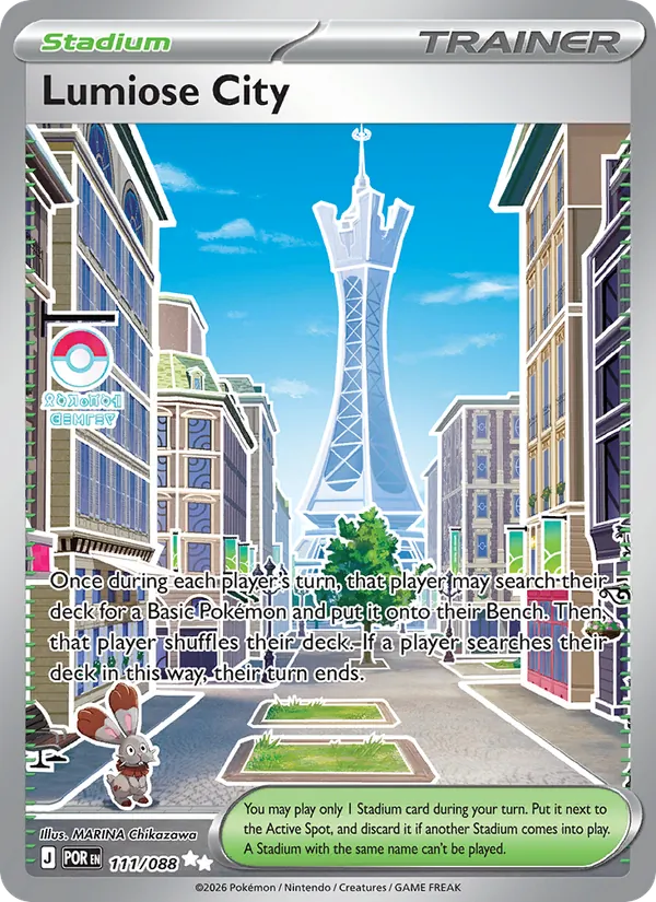 Kaart Lumiose City uit Perfect Order, nummer 111/88