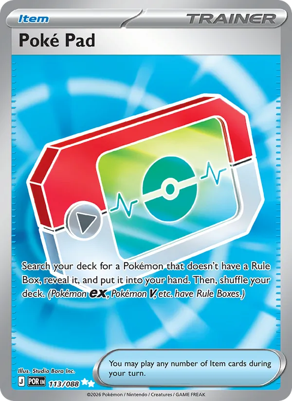 Poké Pad card from Perfect Order, number 113/88