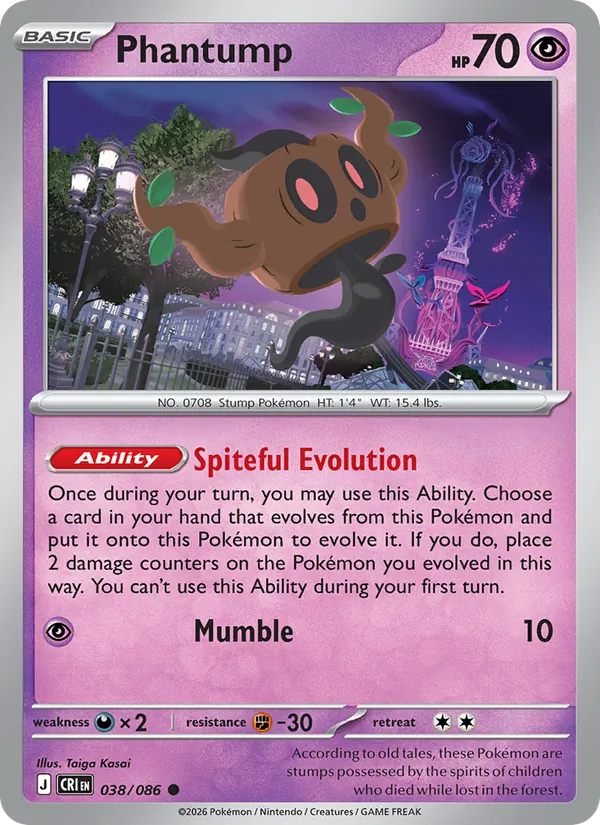Phantump card from Chaos Rising, number 038/86