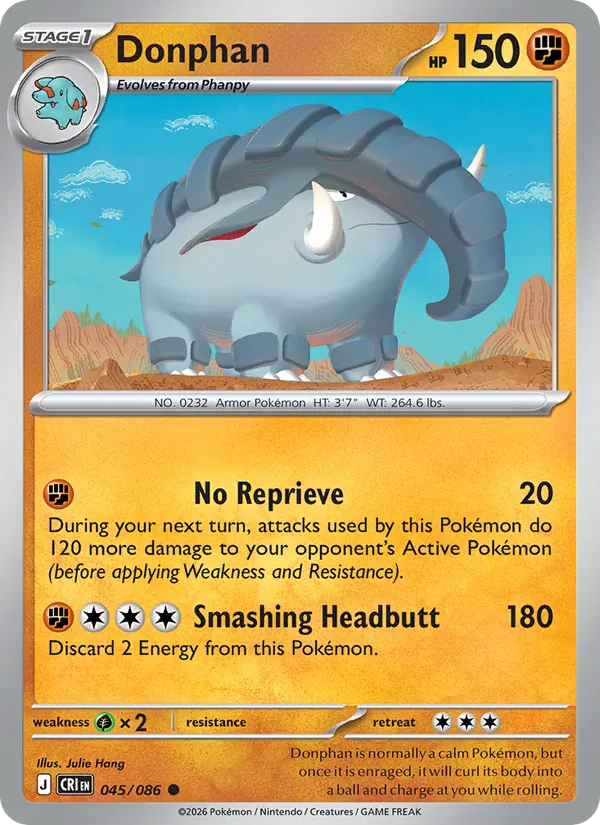 Donphan card from Chaos Rising, number 045/86