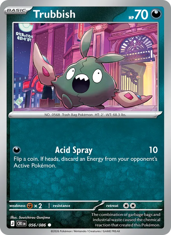 Trubbish card from Chaos Rising, number 056/86
