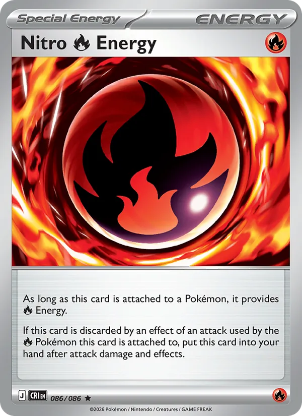 Nitro Fire Energy card from Chaos Rising, number 086/86