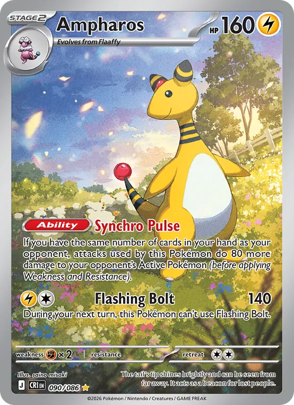 Ampharos card from Chaos Rising, number 090/86