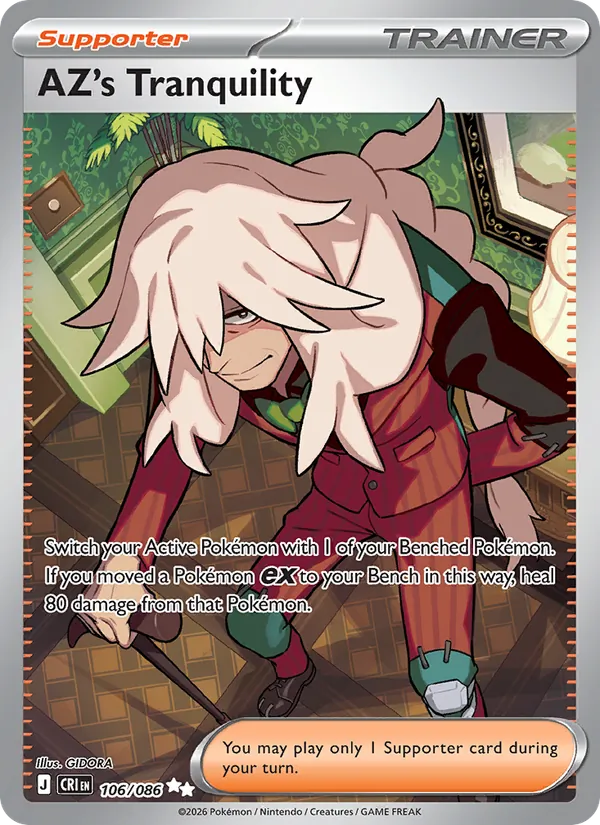 AZ's Tranquility card from Chaos Rising, number 106/86
