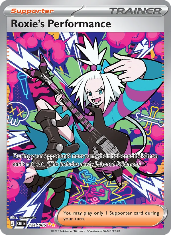 Roxie's Performance card from Chaos Rising, number 121/86