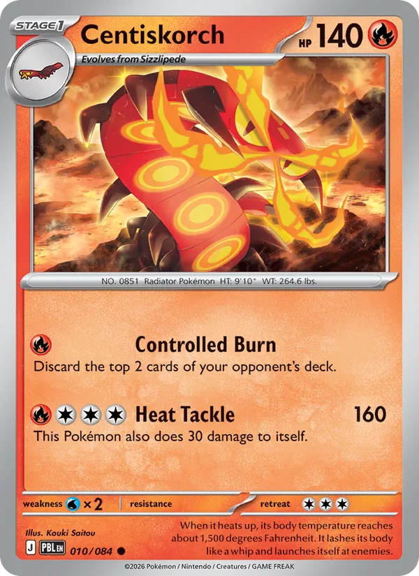 Centiskorch card from Pitch Black, number 010/84