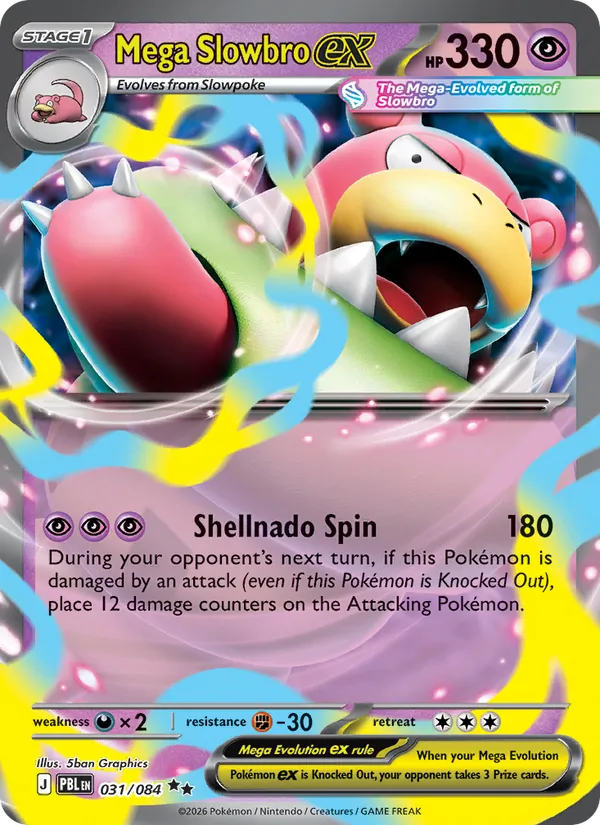 Mega Slowbro ex card from Pitch Black, number 031/84