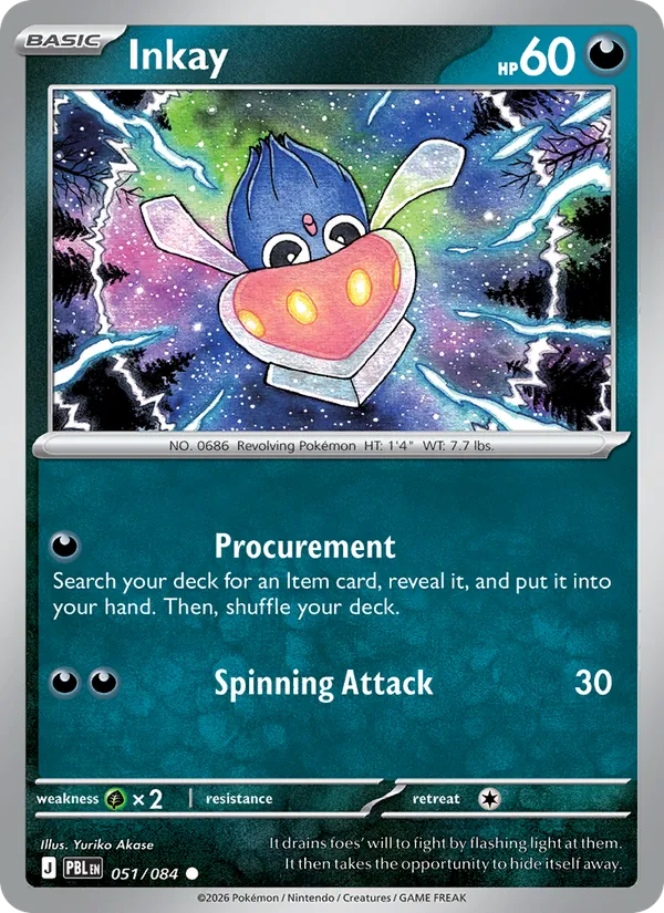 Inkay card from Pitch Black, number 051/84