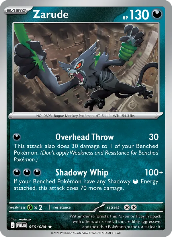 Zarude card from Pitch Black, number 056/84