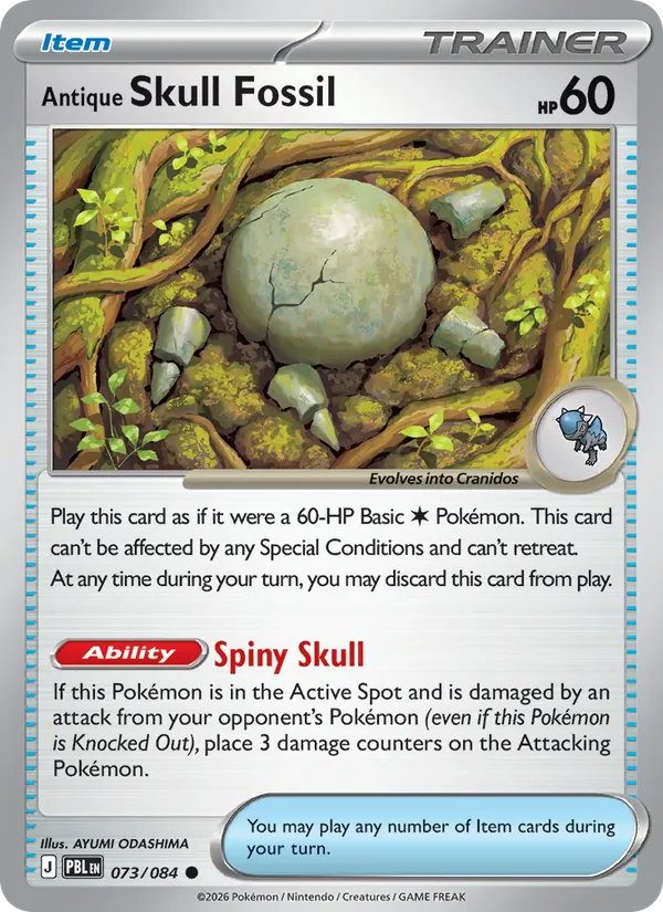 Antique Skull Fossil card from Pitch Black, number 073/84