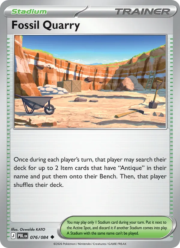 Fossil Quarry card from Pitch Black, number 076/84