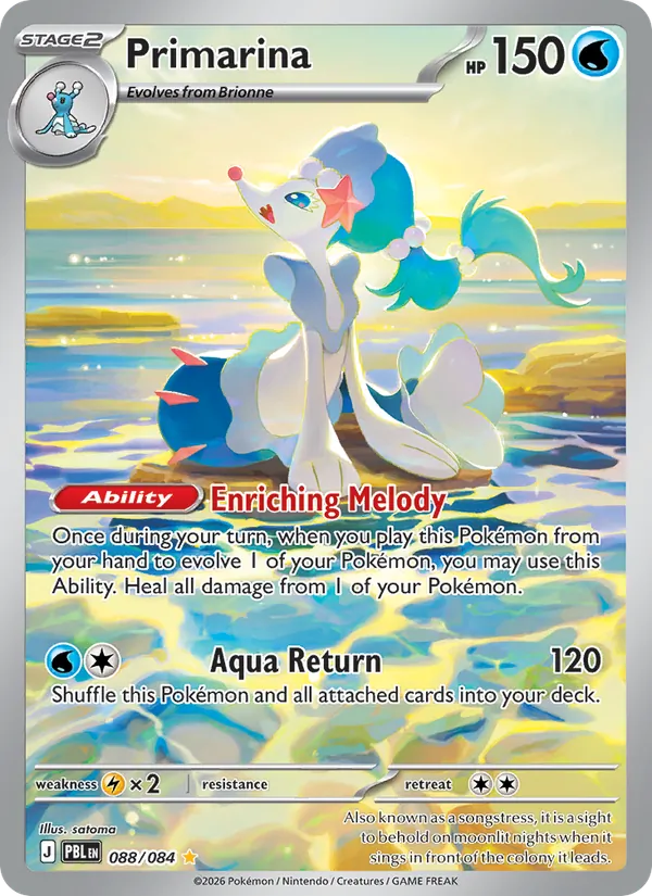 Primarina card from Pitch Black, number 088/84